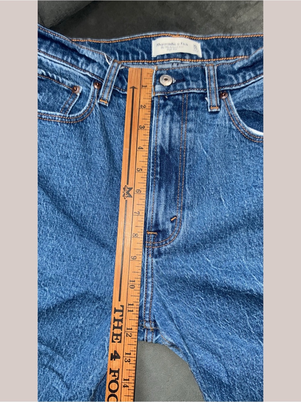 Abercrombie & Fitch 90s relaxed jean high-rise blue 30/10r women’s denim classic - Picture 9 of 16